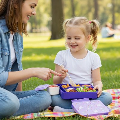 lunch box enfant au parc