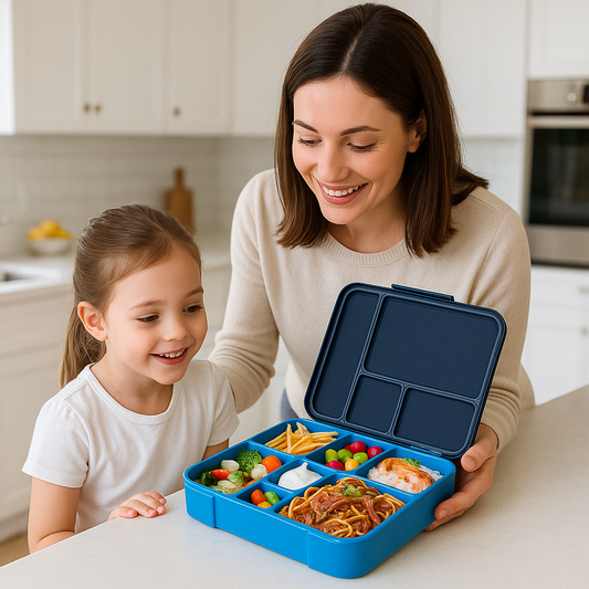 lunch box enfant avec maman et fille