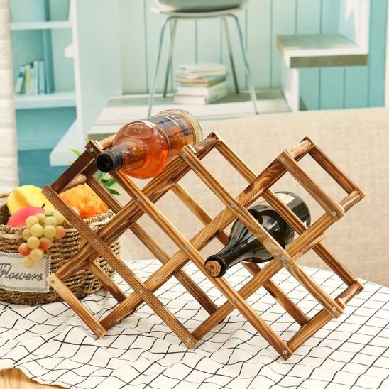 porte bouteille vin sur table