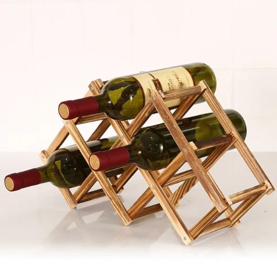 PORTE BOUTEILLE VIN | Pliable en bois